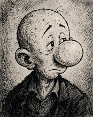 Pin-up of a depressed Numskull
